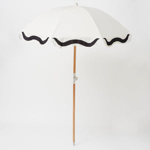 SUNNYLiFE Luxe Beach Umbrella Casa Marbella Vintage Black - S31LBUIS