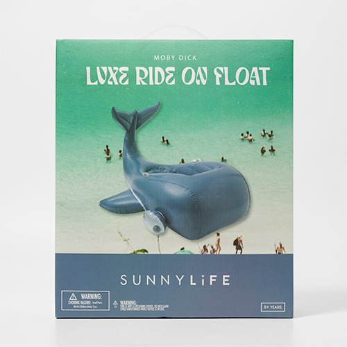 SUNNYLiFE Luxe Ride-On Float Moby Dick Navy - S41LRBLU