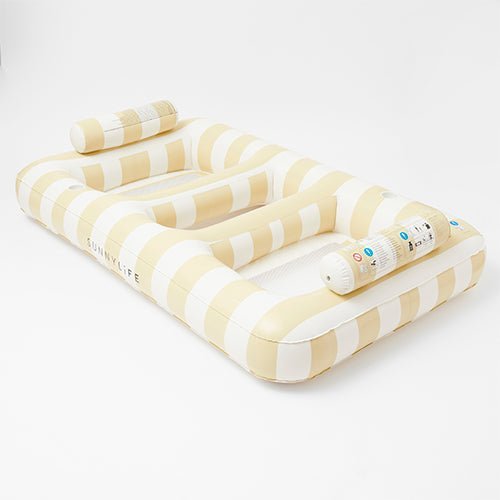 SUNNYLiFE Luxe Twin Hammock Float Mango Bay Soft Mustard - S41THCLR