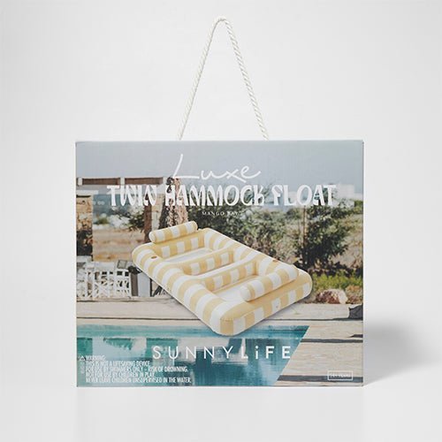 SUNNYLiFE Luxe Twin Hammock Float Mango Bay Soft Mustard - S41THCLR