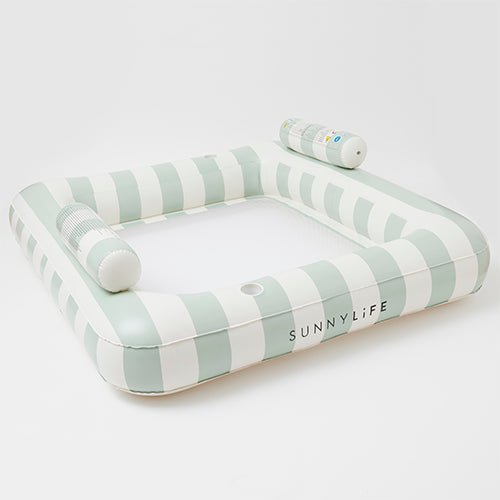SUNNYLiFE Luxe Twin Hammock Float The Vacay Soft Olive - S41DHWHT