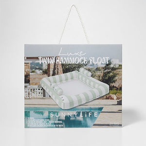 SUNNYLiFE Luxe Twin Hammock Float The Vacay Soft Olive - S41DHWHT