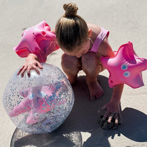 SUNNYLiFE Melody the Mermaid Float Bands Strawberry - SCIFBSTA