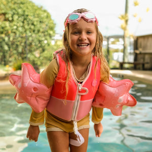 SUNNYLiFE Melody the Mermaid Float Bands Strawberry - SCIFBSTA