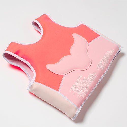 SUNNYLiFE Melody the Mermaid Swim Vest Neon Strawberry - SCMSVSTS