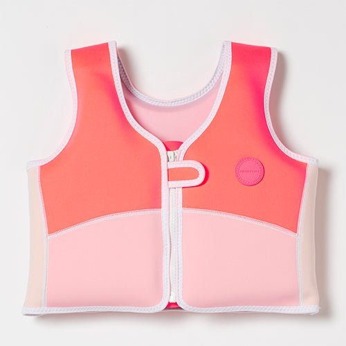 SUNNYLiFE Melody the Mermaid Swim Vest Neon Strawberry - SCMSVSTS
