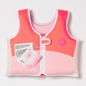 SUNNYLiFE Melody the Mermaid Swim Vest Neon Strawberry - SCMSVSTS
