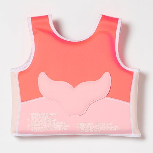 SUNNYLiFE Melody the Mermaid Swim Vest Neon Strawberry - SCMSVSTS