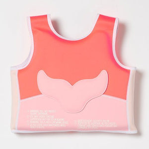 SUNNYLiFE Melody the Mermaid Swim Vest Neon Strawberry - SCMSVSTS