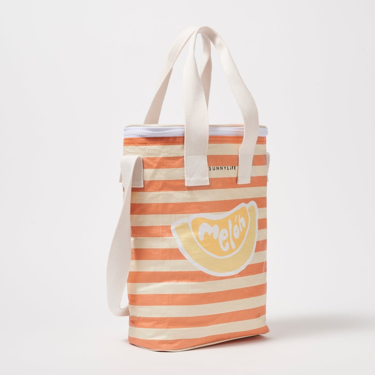 SUNNYLiFE Orange Color Den Studio Print Light Cooler Drinks Bag Utopia Melon - S3DLDRME