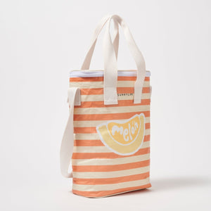 SUNNYLiFE Orange Color Den Studio Print Light Cooler Drinks Bag Utopia Melon - S3DLDRME