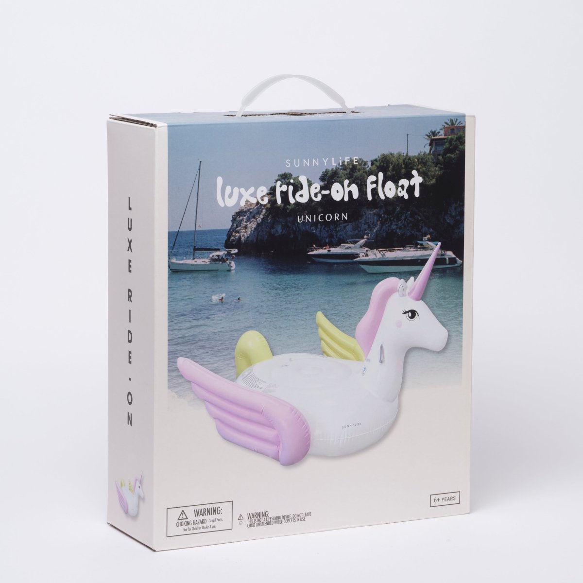 SUNNYLiFE Pastel Color Inflatable Unicorn Luxe Ride-On Float - S3LRIDGU
