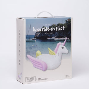 SUNNYLiFE Pastel Color Inflatable Unicorn Luxe Ride-On Float - S3LRIDGU
