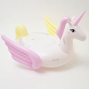 SUNNYLiFE Pastel Color Inflatable Unicorn Luxe Ride-On Float - S3LRIDGU