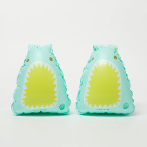 SUNNYLiFE Salty the Shark Float Bands Aqua - SCIFBAQU