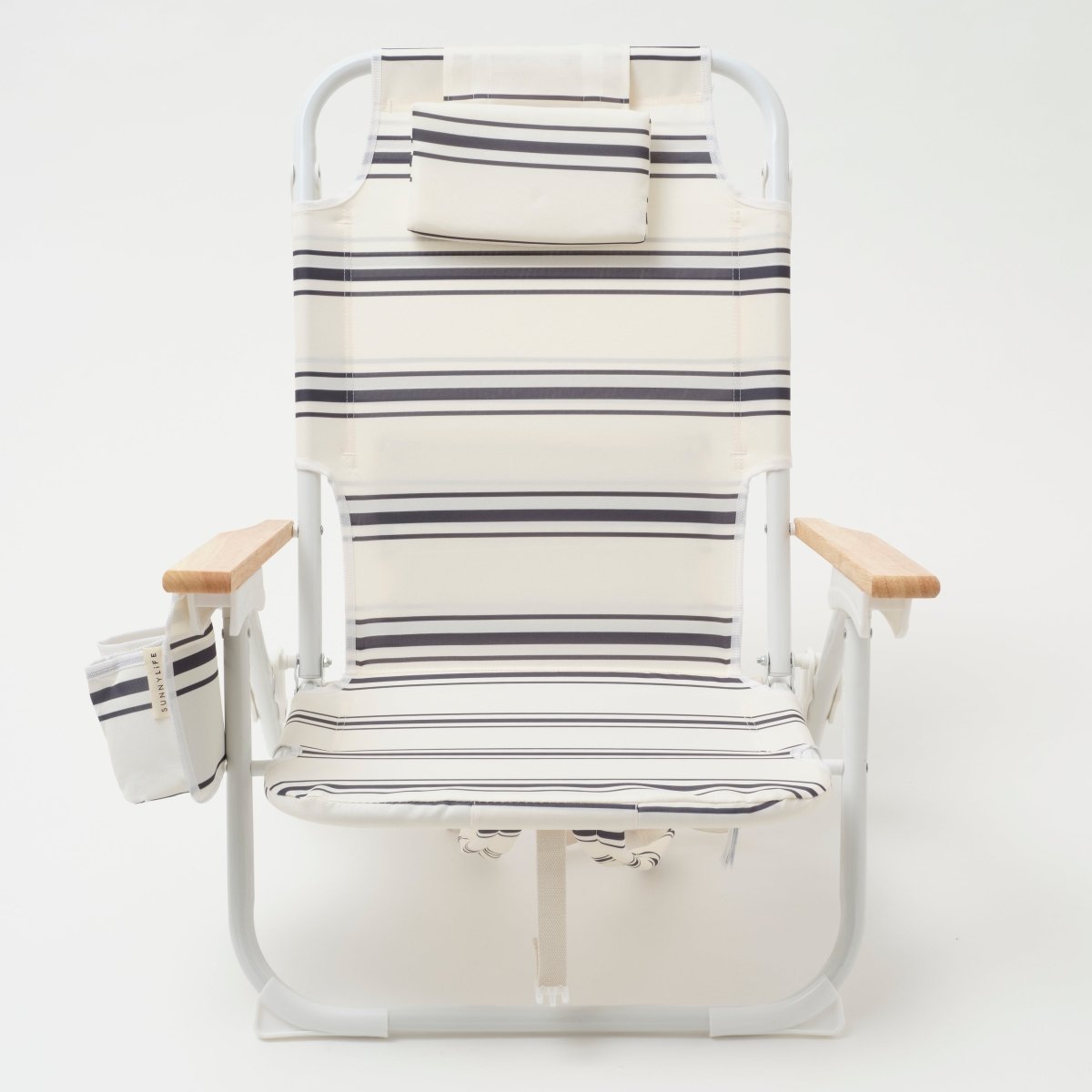SUNNYLiFE Teal Color Stripes Print Deluxe Beach Chair Casa Fes - S31DBCIS