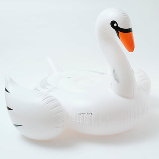 SUNNYLiFE The Resort Original Luxe Ride-On Float Swan - SCSWAWHI
