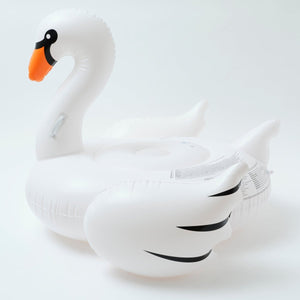SUNNYLiFE The Resort Original Luxe Ride-On Float Swan - SCSWAWHI
