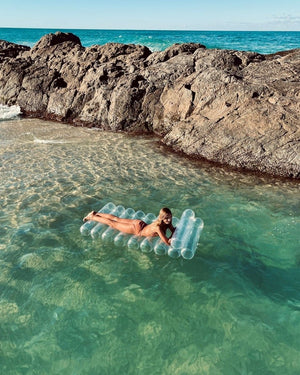 SUNNYLiFE Transparent Inflatable Glitter Lilo Float Tube - S3LTUBGL