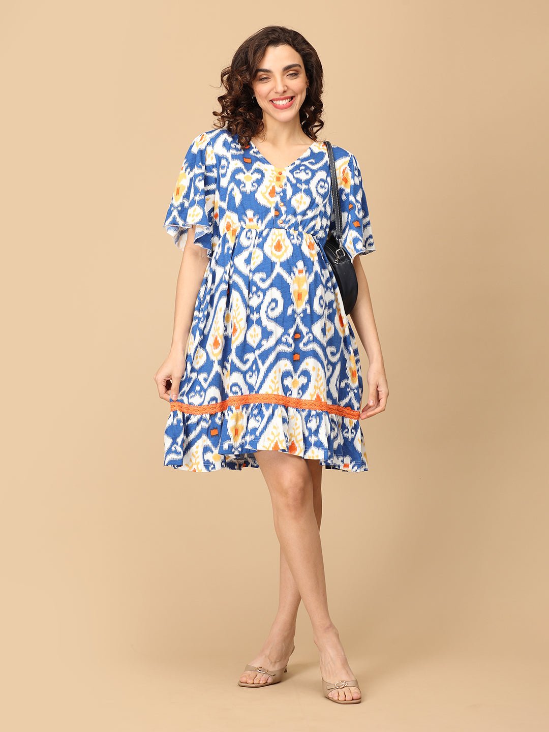 Sunset in Santorini Maternity and Nursing Dress - DRS - SD - SNIST - S