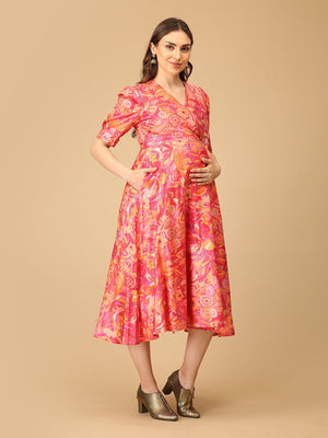 Sunset Salsa Maternity and Nursing Dress - DRS - SK - SNSLS - S