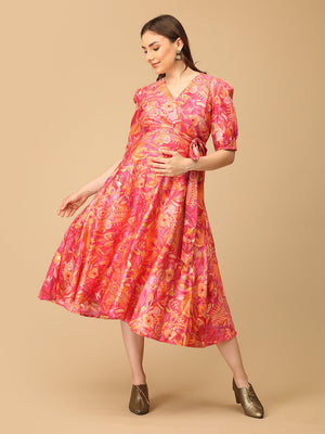 Sunset Salsa Maternity and Nursing Dress - DRS - SK - SNSLS - S