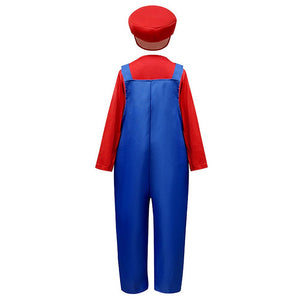 Super Brothers, Plumber Adult Halloween Costume Fancy Dress Up - S Halloween