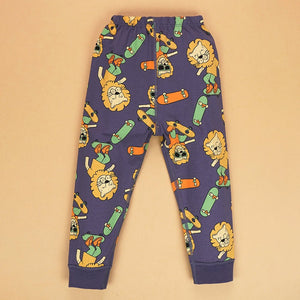 Surfing Lion soft Cotton Joggers Nightsuit set for Kids - 2 - 3 Years Nightsuits