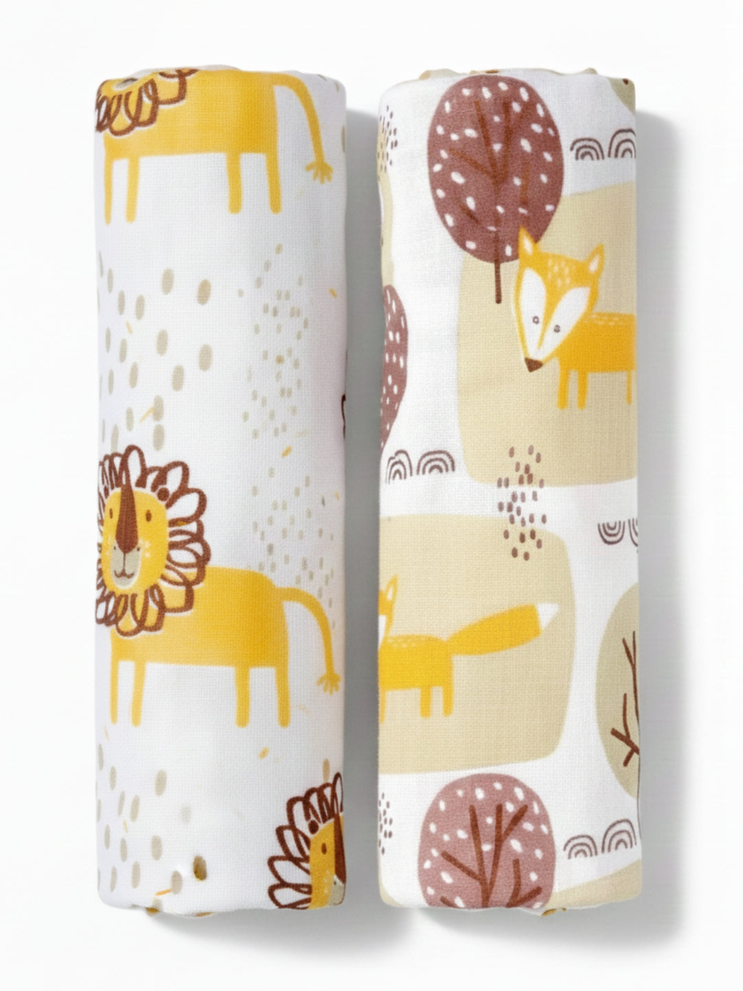 Baby Swaddle Wrap Combo- Little Fox & Jungle King