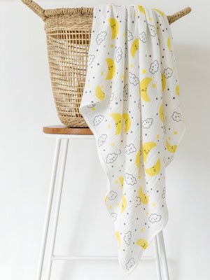 Baby Swaddle Wrap- Moon and Stars - The Mom Store