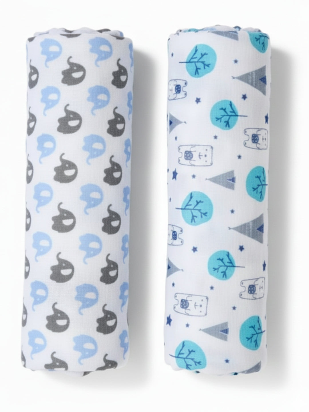 Baby Swaddle Wrap Combo- Blue Forest & Mumbo Jumbo