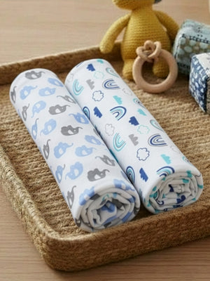 Baby Swaddle Wrap Combo- Happy Rainbow & Mumbo Jumbo - The Mom Store