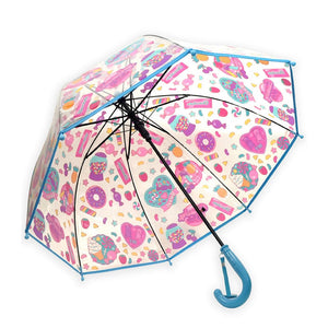 Sweet Candy theme Dome style Transparent Umbrella for Kids, 1 - 5years - Monsoon Wear