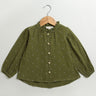 Sweetlime By AS All - Over Floral Printed Olive Green Cotton Shirt - SLG - TOP - 01158_0 - 3M