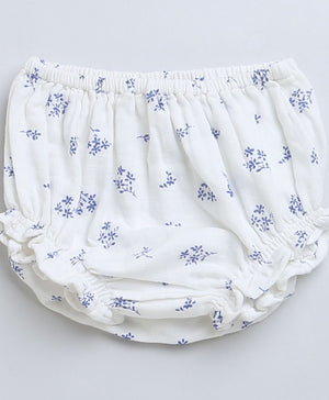 Sweetlime By AS Baby Girls Blue Floral Printed Cotton Dress with a Bloomer. - SLG - DRESS - 01054_1 - 3M
