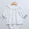 Sweetlime By AS Baby Girls Blue Floral Printed Cotton Dress with a Bloomer. - SLG-DRESS-01054_1-3M