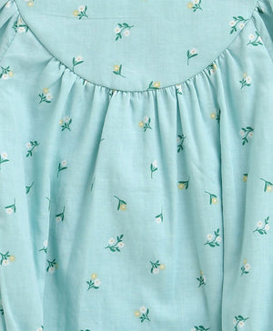 Sweetlime By AS Baby Girls' Bluebell Fairy Organic Cotton Romper & Bonnet Set - Sea Green - 0 - 3 Months Baby Romper