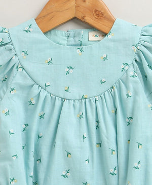 Sweetlime By AS Baby Girls' Bluebell Fairy Organic Cotton Romper & Bonnet Set - Sea Green - 0 - 3 Months Baby Romper