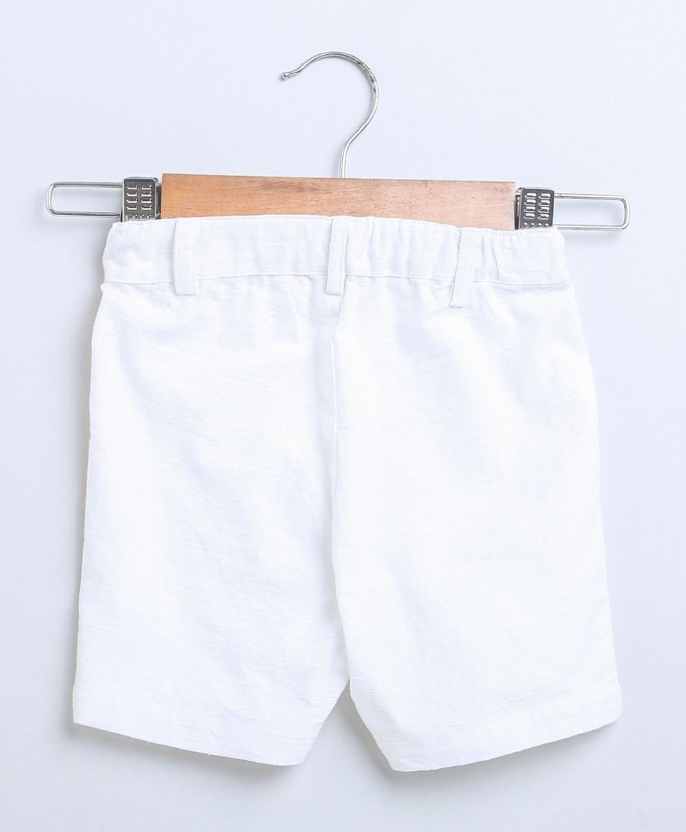 Sweetlime By AS Bird Print Cotton Poplin Boys Shirt & White Cotton Slub Shorts - SLB-Co-Set-01049_1-3M