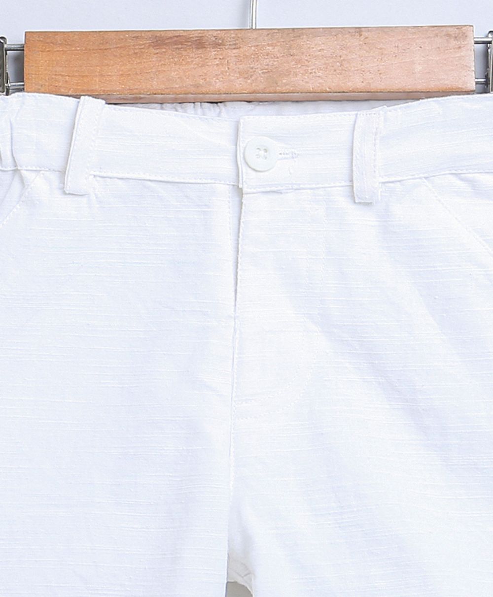 Sweetlime By AS Bird Print Cotton Poplin Boys Shirt & White Cotton Slub Shorts - SLB - Co - Set - 01049_1 - 3M