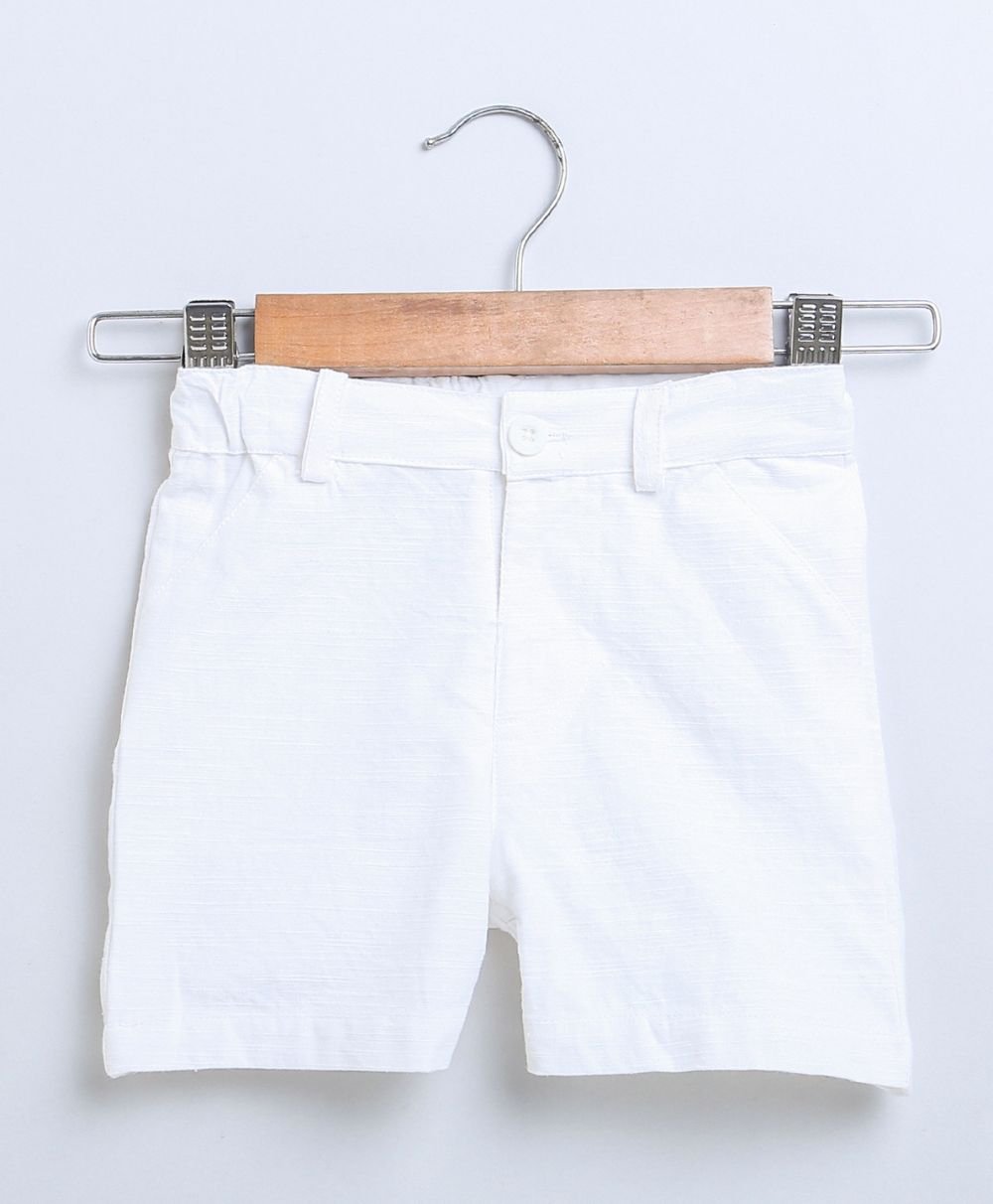 Sweetlime By AS Bird Print Cotton Poplin Boys Shirt & White Cotton Slub Shorts - SLB - Co - Set - 01049_1 - 3M