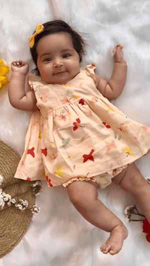 Sweetlime By AS Bird Print Top and Bloomer Co - ord Set. - 0 - 3 Months Girls Casual Dress