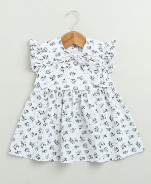 Sweetlime By AS Black & Green Floral Print Organic Cotton Co - ord Set. - SLG - DRESS - 01198_0 - 6M