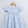 Sweetlime By AS Blue and White Striped Bell Sleeves Cotton Slub Dress. - SLG - DRESS - 01061_3 - 6M