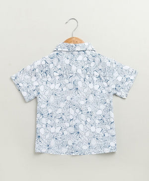 Sweetlime By AS Blue & White Lemon Print Cotton Co - ord Set - SLB - CORD - 01215_0 - 6M