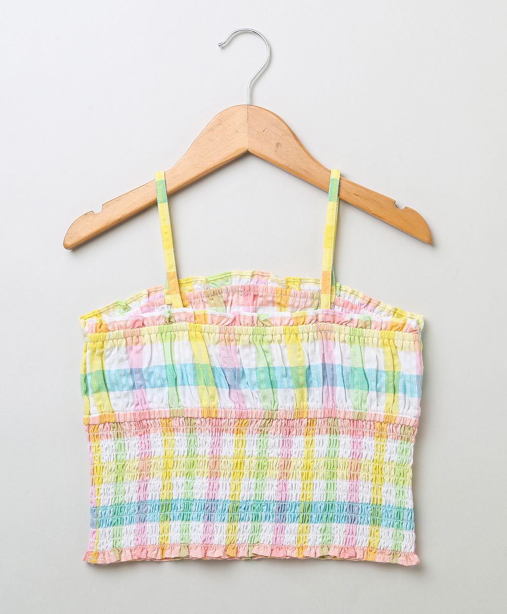 Sweetlime By AS Cotton Checkered Skirt top smoking co - ord set - Multi - SLG - CO - ORD - 00958