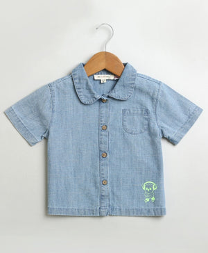 Sweetlime By AS Cotton Denim Shirt & Shorts Co - ord Set. - SLB - CO - ORD - 01168_0 - 3M