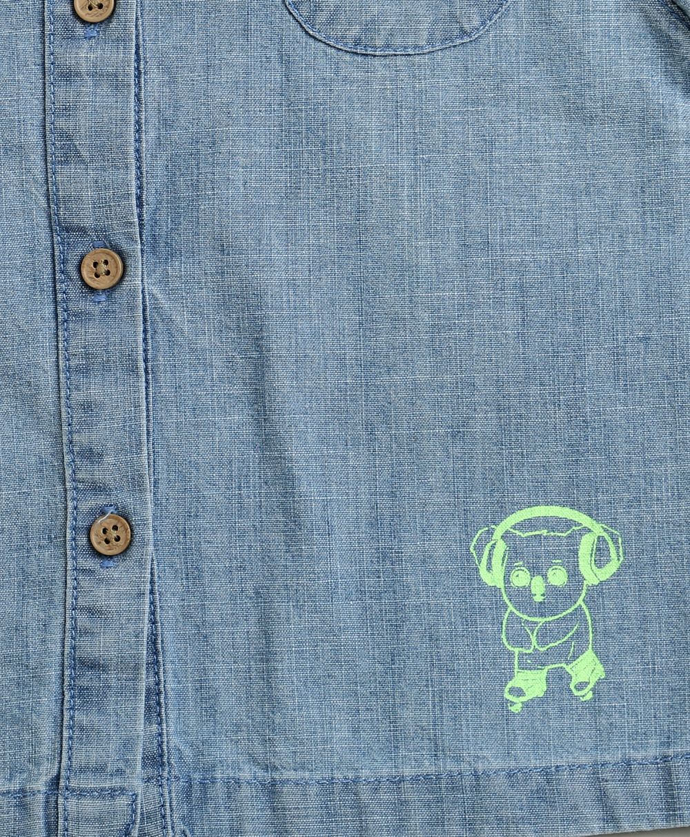Sweetlime By AS Cotton Denim Shirt & Shorts Co - ord Set. - SLB - CO - ORD - 01168_0 - 3M