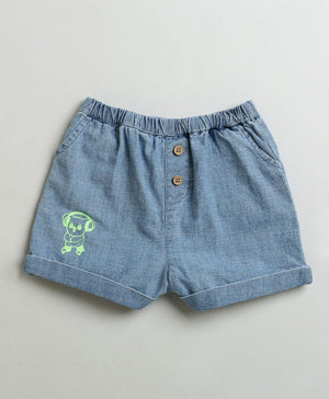Sweetlime By AS Cotton Denim Shorts. - SLB - SHORTS - 01168_0 - 3M