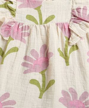 Sweetlime By AS Daisy Print Ruffle Organic Cotton Co - ord Set. - SLG - CO - ORD - 01161_0 - 3M